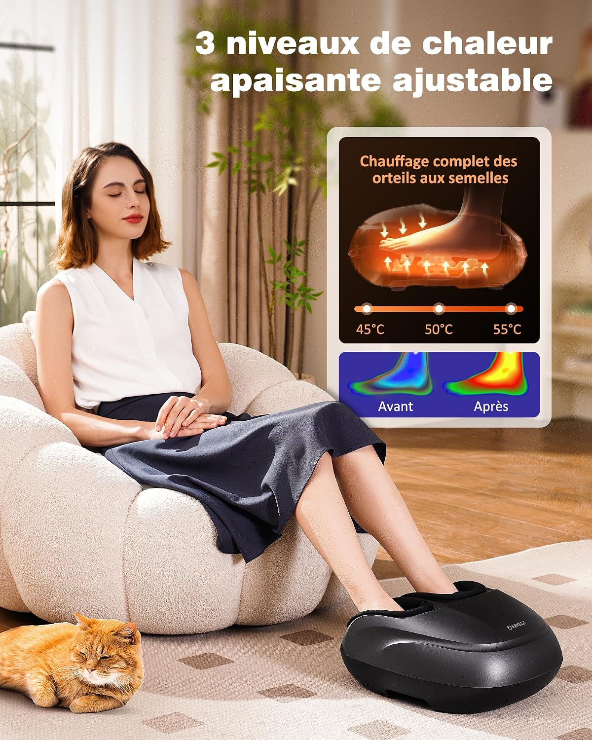 Detalle 2 de KNQZE Shiatsu Masseur de Pieds avec Chaleur