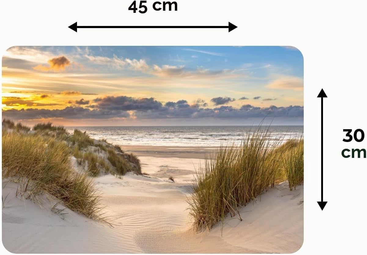 Thumbnail 6 de KitchenYeah placemats set van 6, vinyl, 45 x 30 cm, Strand-Dune