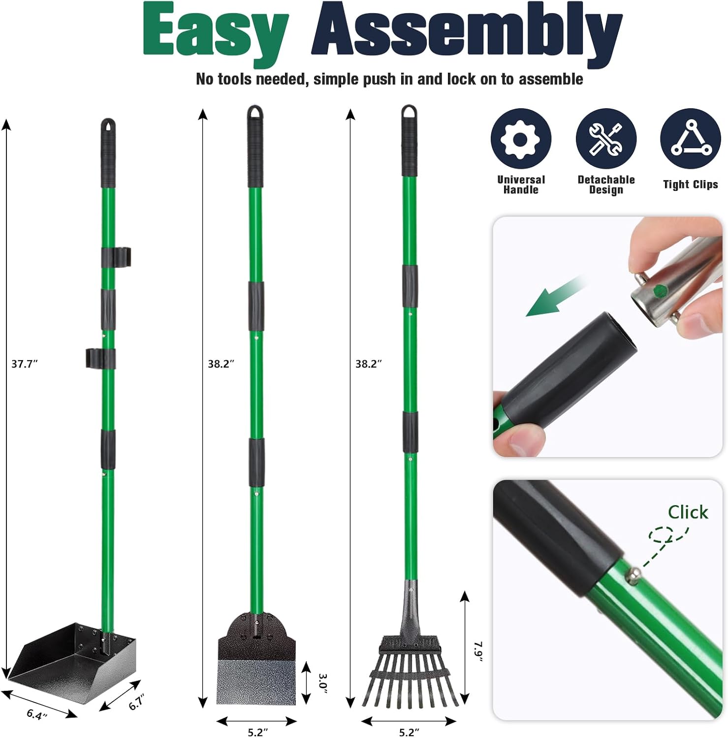 Thumbnail 6 de Heavy Duty Dog Pooper Scooper Kit with Long Handle