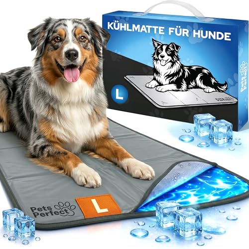 Detalle de Pets Perfect Selbstkühlende Kühlmatte für Hunde – faltbare Kühlmatte mit Gel-Technologie