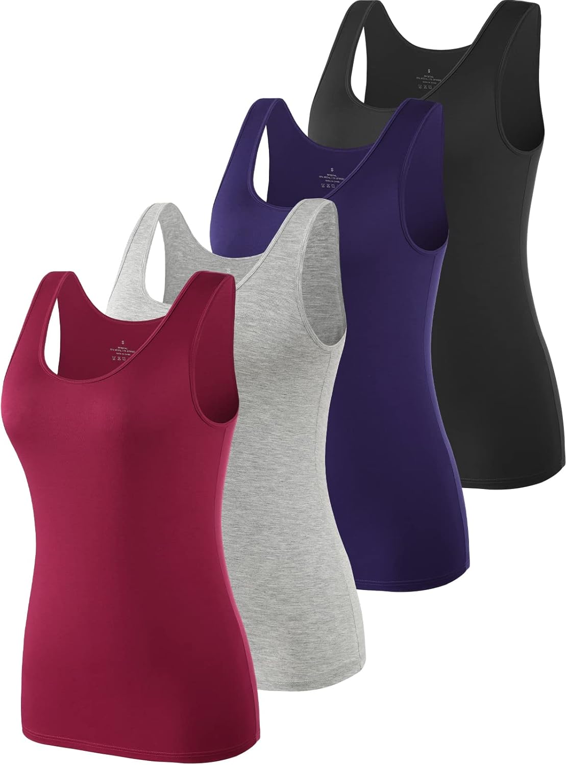 Thumbnail 6 de vislivin Elastische Tank Tops für Damen (Unterhemden) – 3/4er Pack