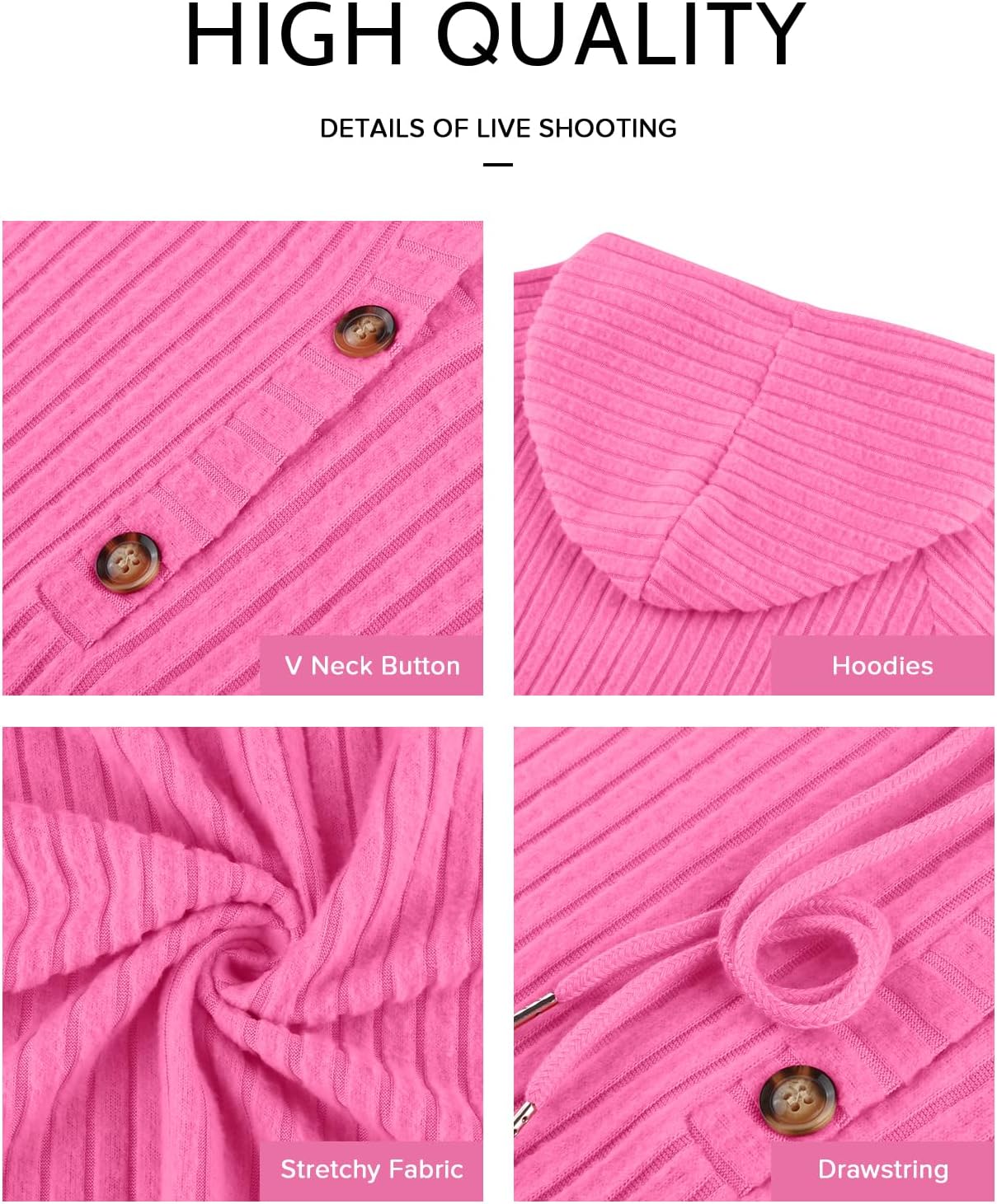 Thumbnail 4 de Hoodies for Women V Neck Long Sleeve