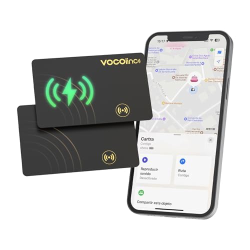 Detalle de VOCOlinc Wallet Tracker Card Ultra Fin, lot de 2, Bluetooth