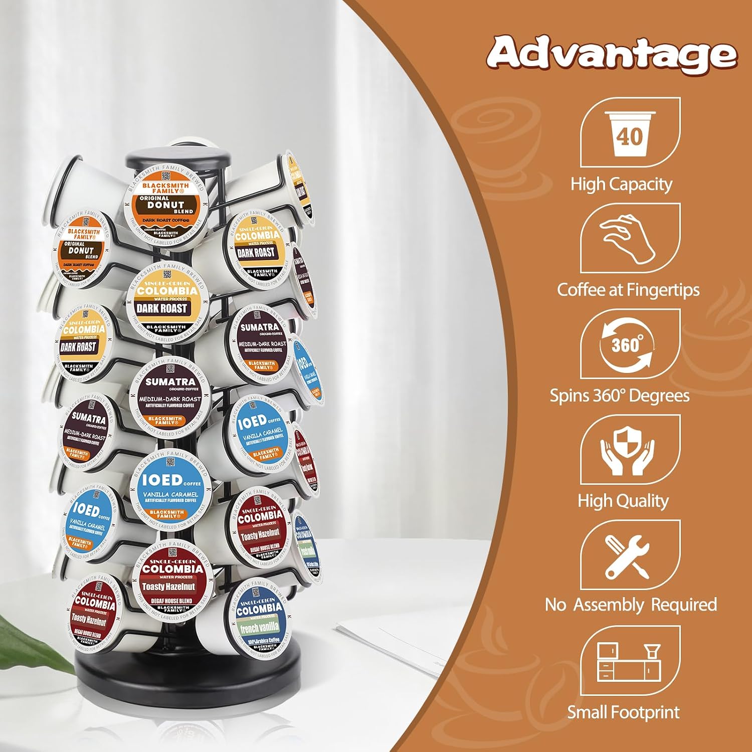 Detalle de K Cup Pod Holder with 40-Pod Capacity