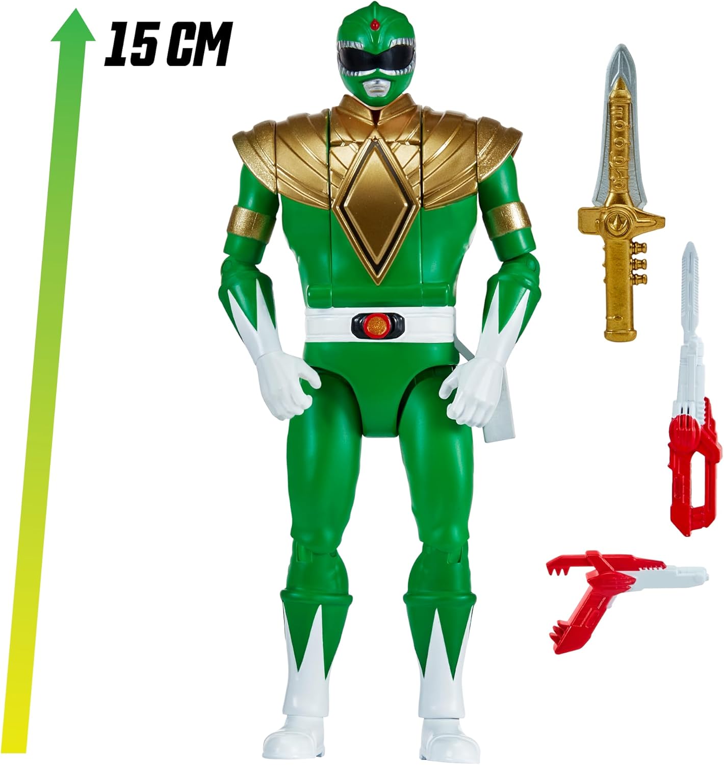Thumbnail 1 de Power Ranger - Auto-Morphin, Figurine articulée 2-en-1 (Tommy Oliver, Ranger Vert) – 15 cm