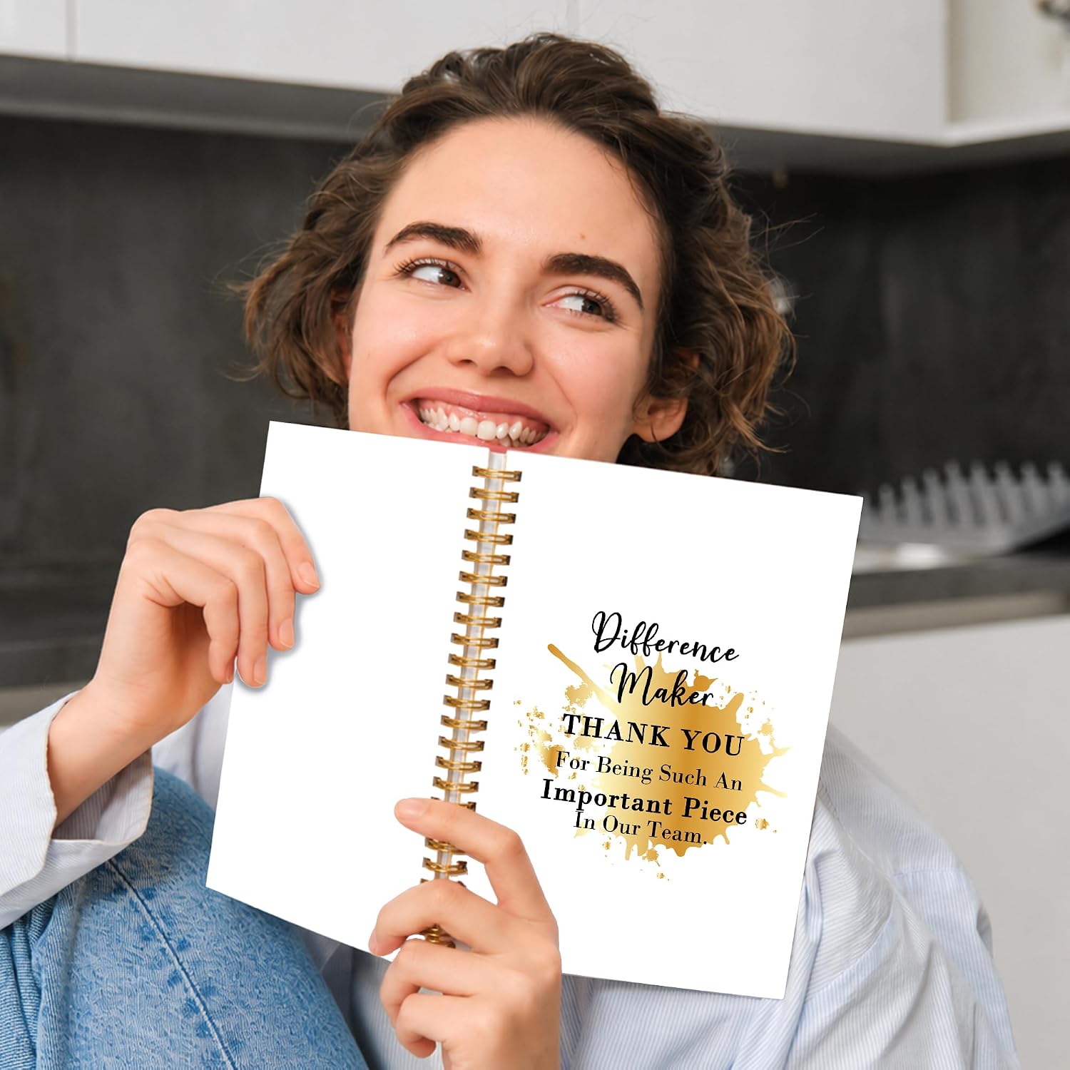 Detalle de AJIPUX Difference Maker Spiral Notebook, 80 Pages, Hardcover