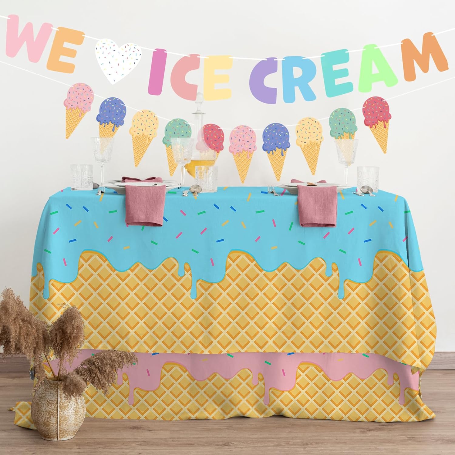 Thumbnail 2 de Gatherfun Ice Cream Tablecloths 54 x 108 🎉