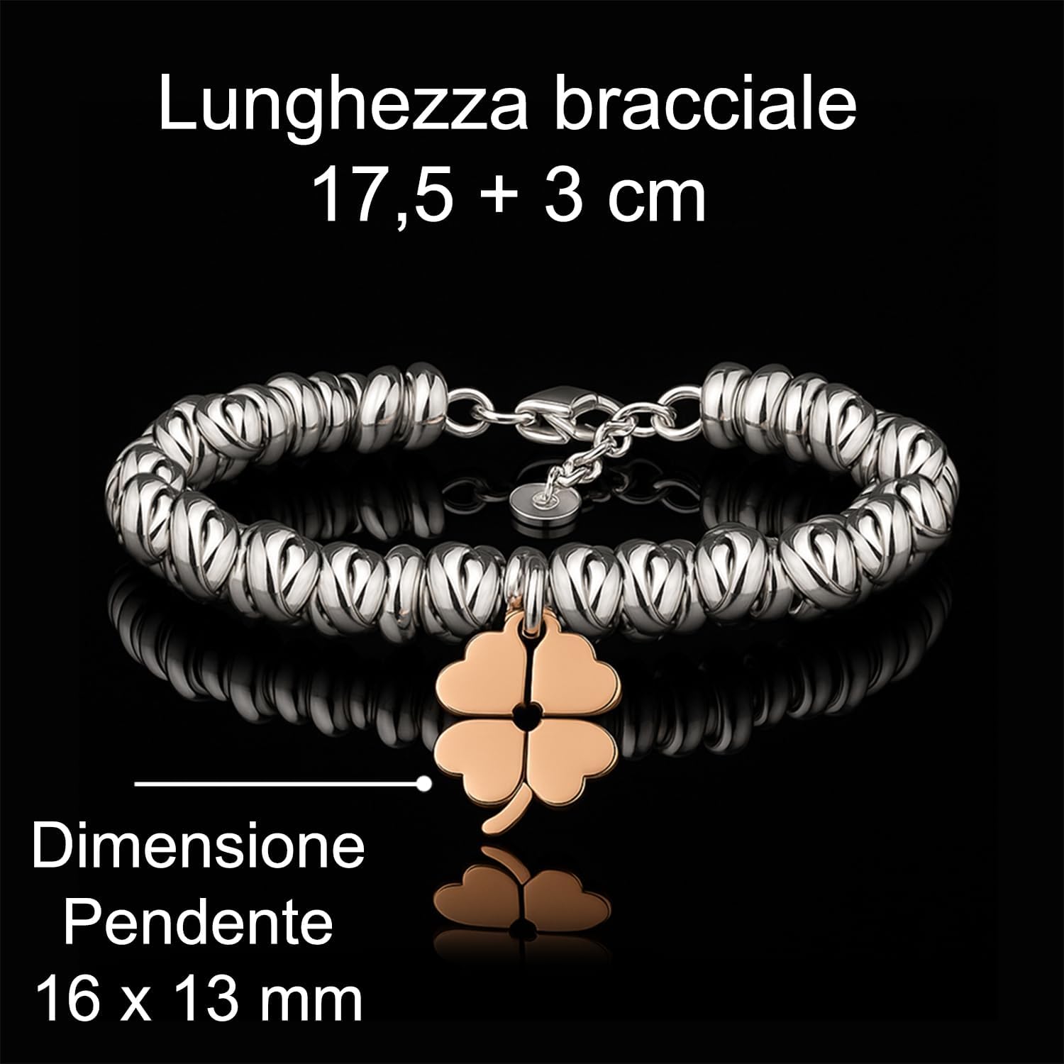 Thumbnail 4 de Bracciale Donna SAGA GIOIELLI con Scritte, Pensieri e Parole – 17,5+3 cm in acciaio inox