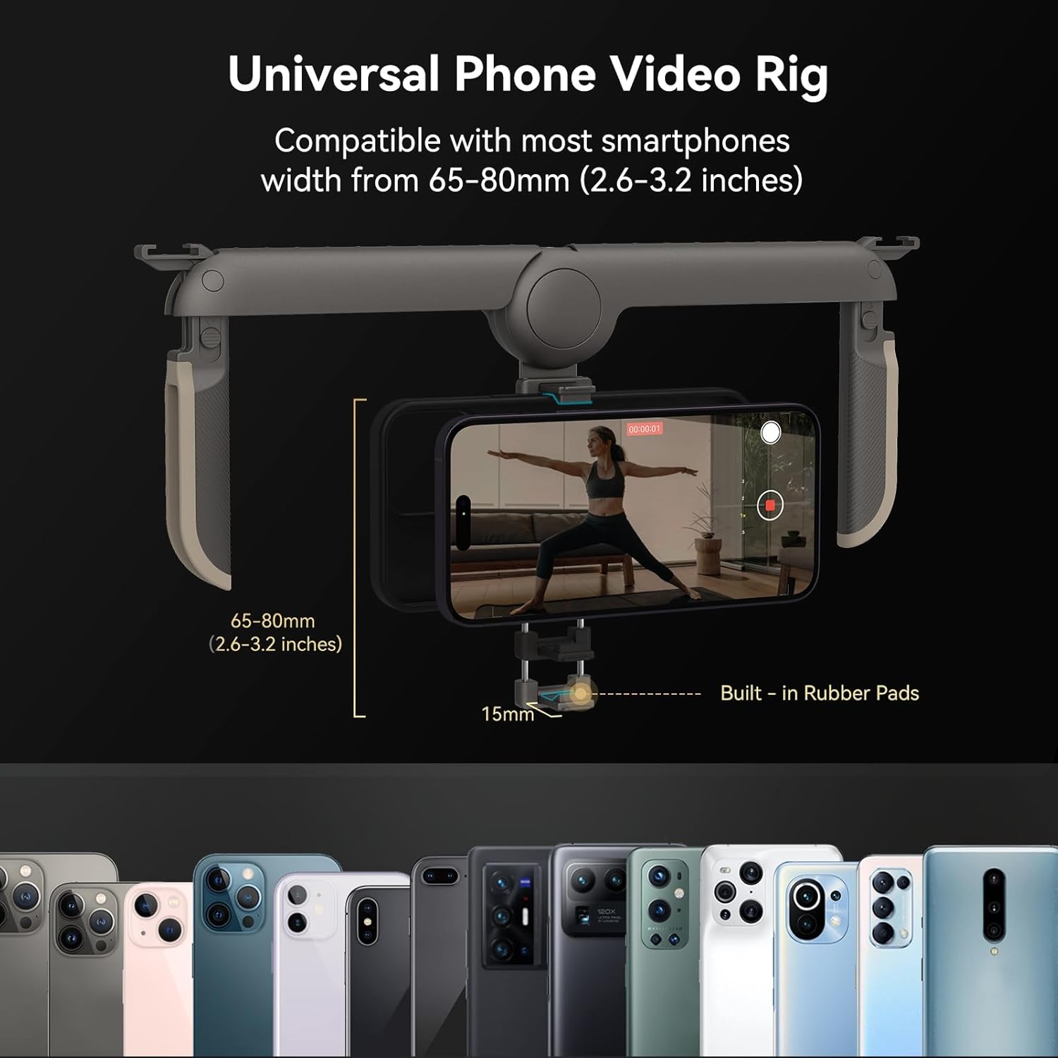 Thumbnail 3 de SMALLRIG Cage de téléphone universelle pliable 4047 pour vlogging, iPhone, Samsung et Android