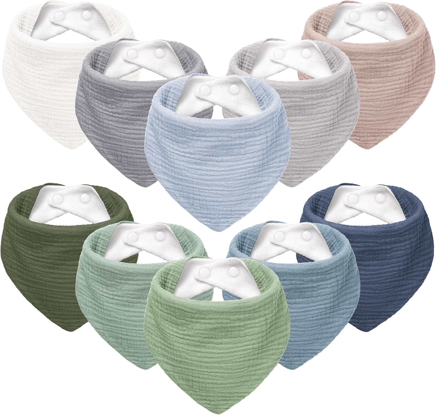 Detalle de Susurration Muslin Baby Drool Bibs 6 Pack