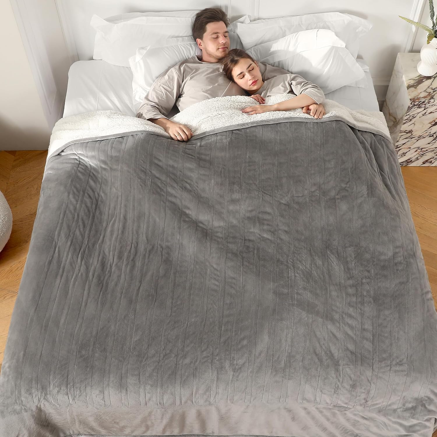 Detalle de ESTINGO YCDM-EB8490 Queen Heated Blanket, 84 x 90 in, Dual Controls