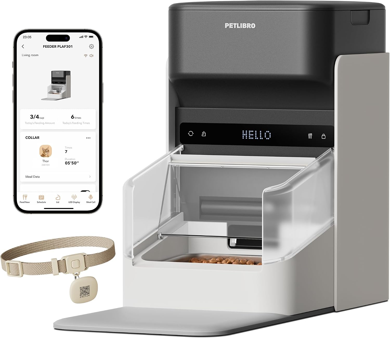 Detalle de PETLIBRO RFID Automatic Cat Feeder for Multi-Cat Homes