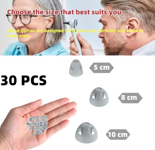 Detalle de Resound Lot de 30 dômes ouverts en silicone pour appareils auditifs GN Resound – compatibles Libero/Nexia/OPN S