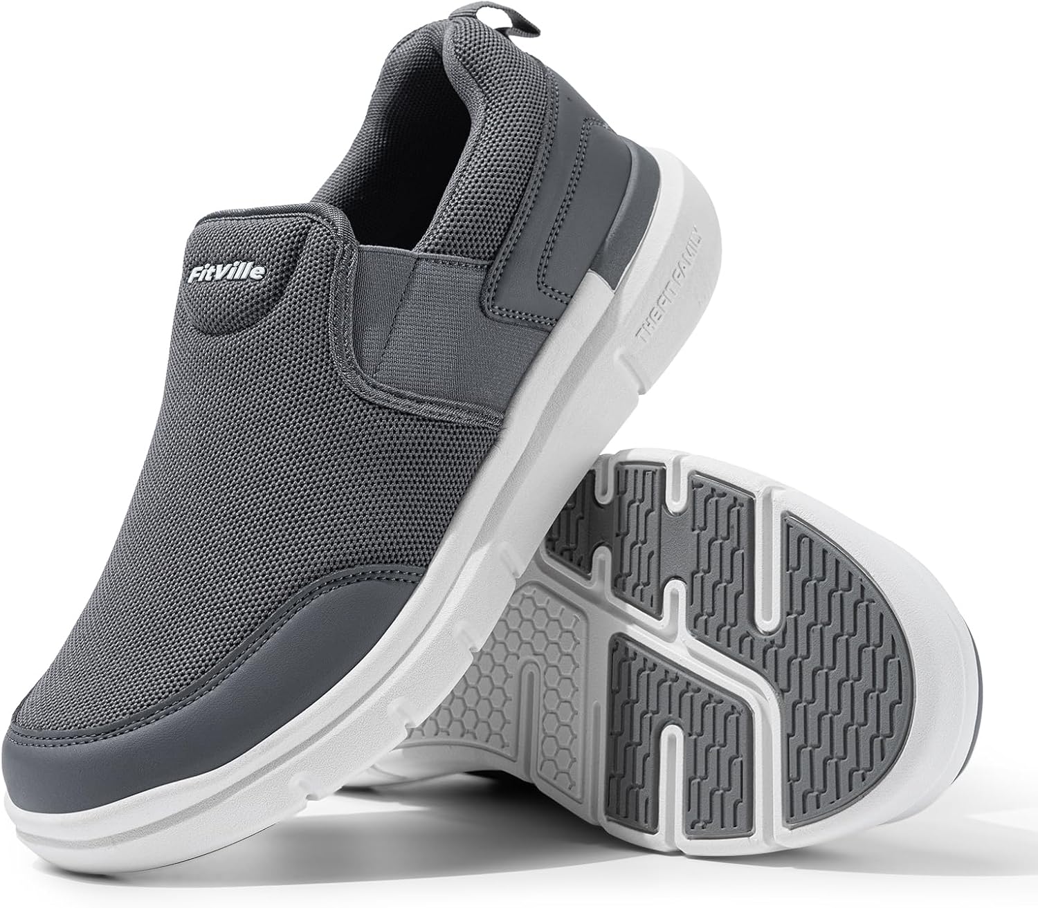 Thumbnail 6 de FitVille Slip On Sneaker Herren Extra Weite – bequeme, atmungsaktive Freizeitschuhe
