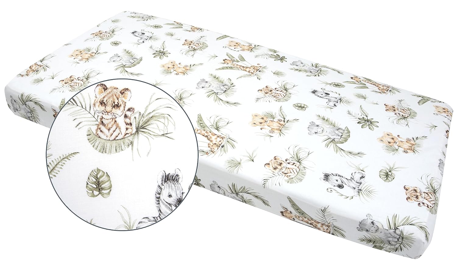 Thumbnail 3 de Medi Partners Spannbettlaken 60x120 cm 100% Baumwolle Babybett