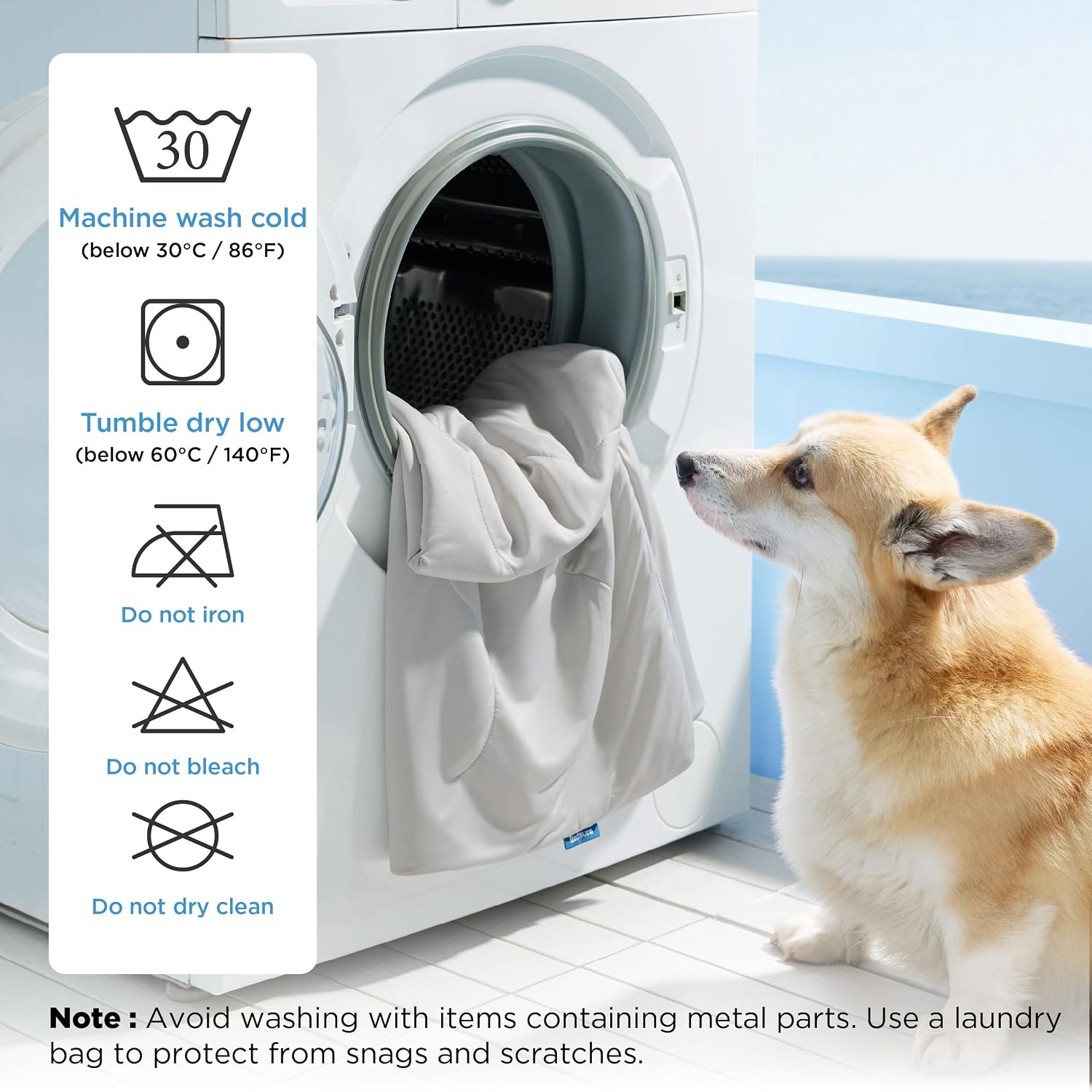 Thumbnail 6 de Bedsure Lightweight Cooling Blanket for Dogs, 40 x 50 in, Pearl Grey, Q-MAX >0.4