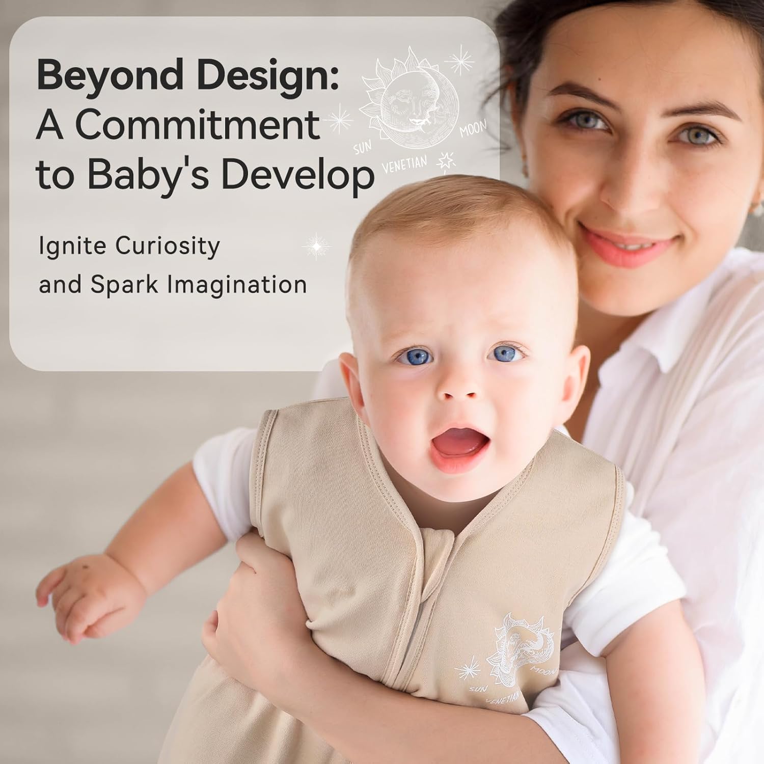 Thumbnail 6 de Unnivoll Baby Sleeping Bag Newborn 0.5 Tog Sleep Sack (3 Pack, 100% Cotton) for 12–18 Months – Beige/Coffee/Helios