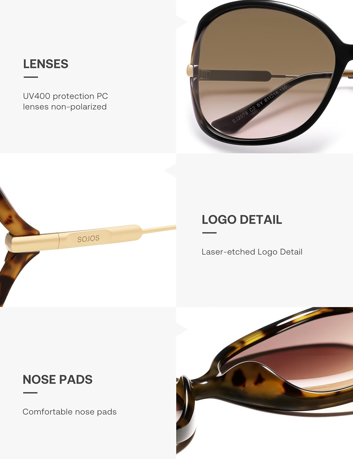 Detalle 2 de SOJOS Butterfly Sunglasses SJ2679