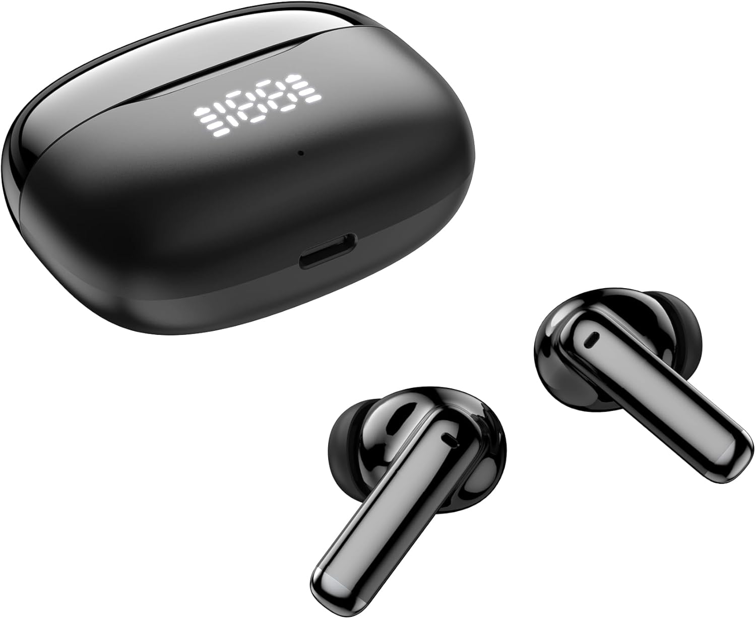 Detalle de Écouteurs sans fil Bluetooth 5.4 – Intra-auriculaires with ENC et IPX7, 40 h, LED, tactile