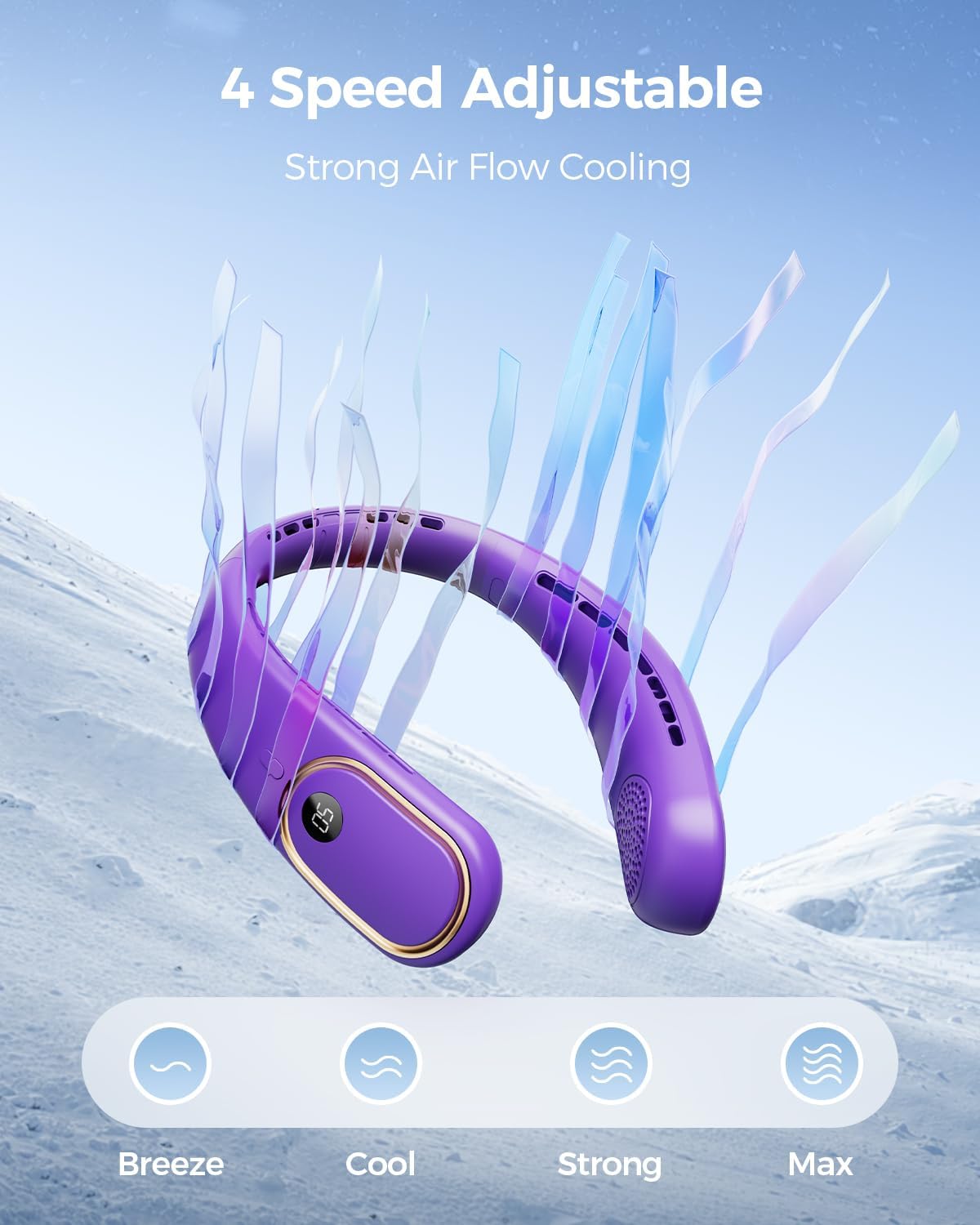 Detalle 2 de Bearwind Portable Neck Fan, 5000mAh