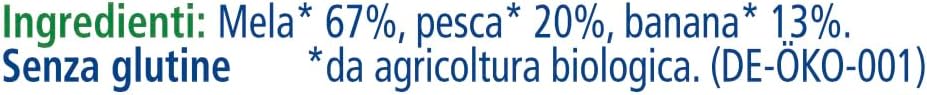 Detalle de HiPP Omogeneizzato di Frutta Biologico per Neonati – Frutta Mista (Mela, Pesca e Banana) 24 Vasetti da 80 g