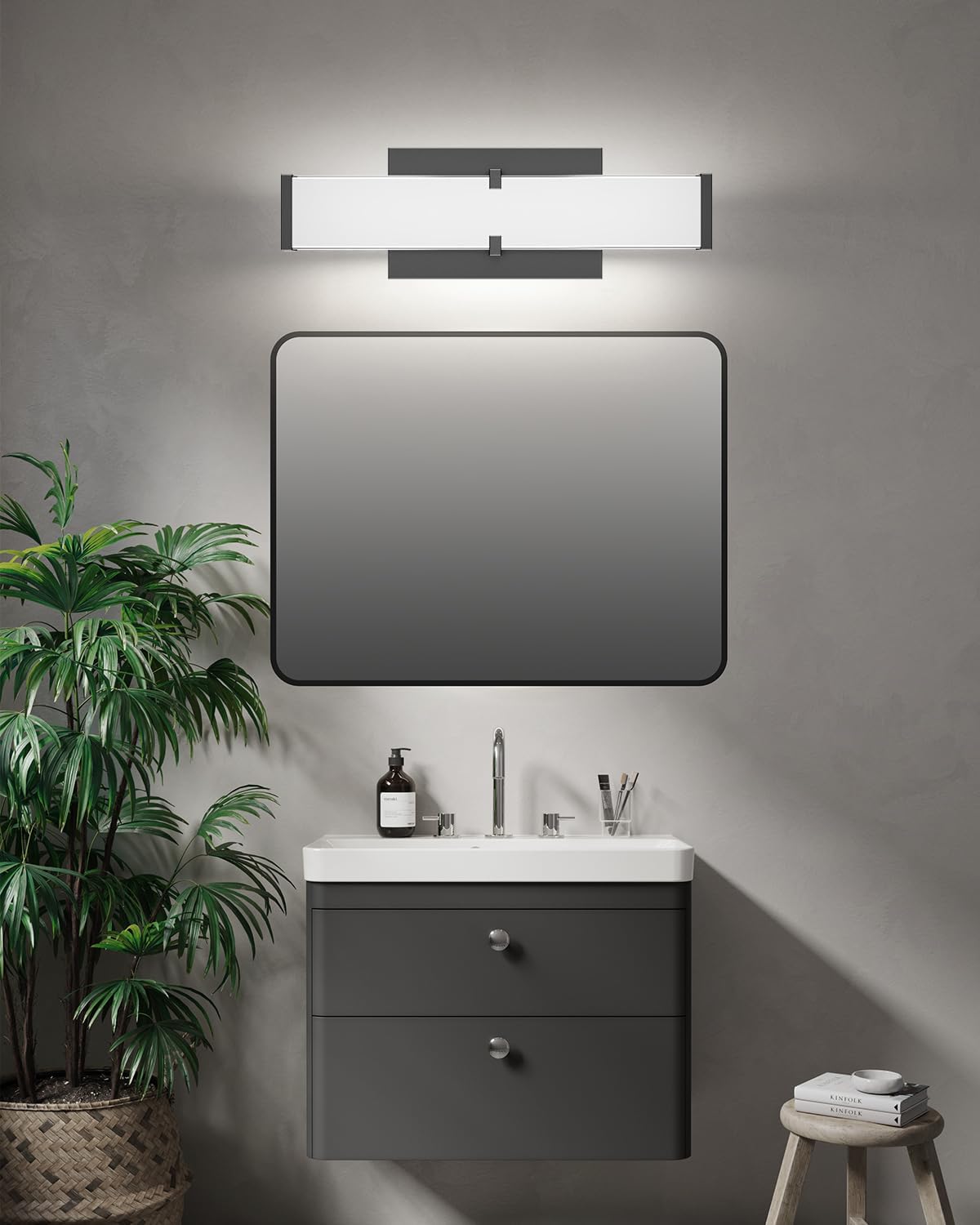 Thumbnail 6 de HOPAI L 16-inch Bathroom Vanity Light, 5 CCT, Dimmable, Matte Black