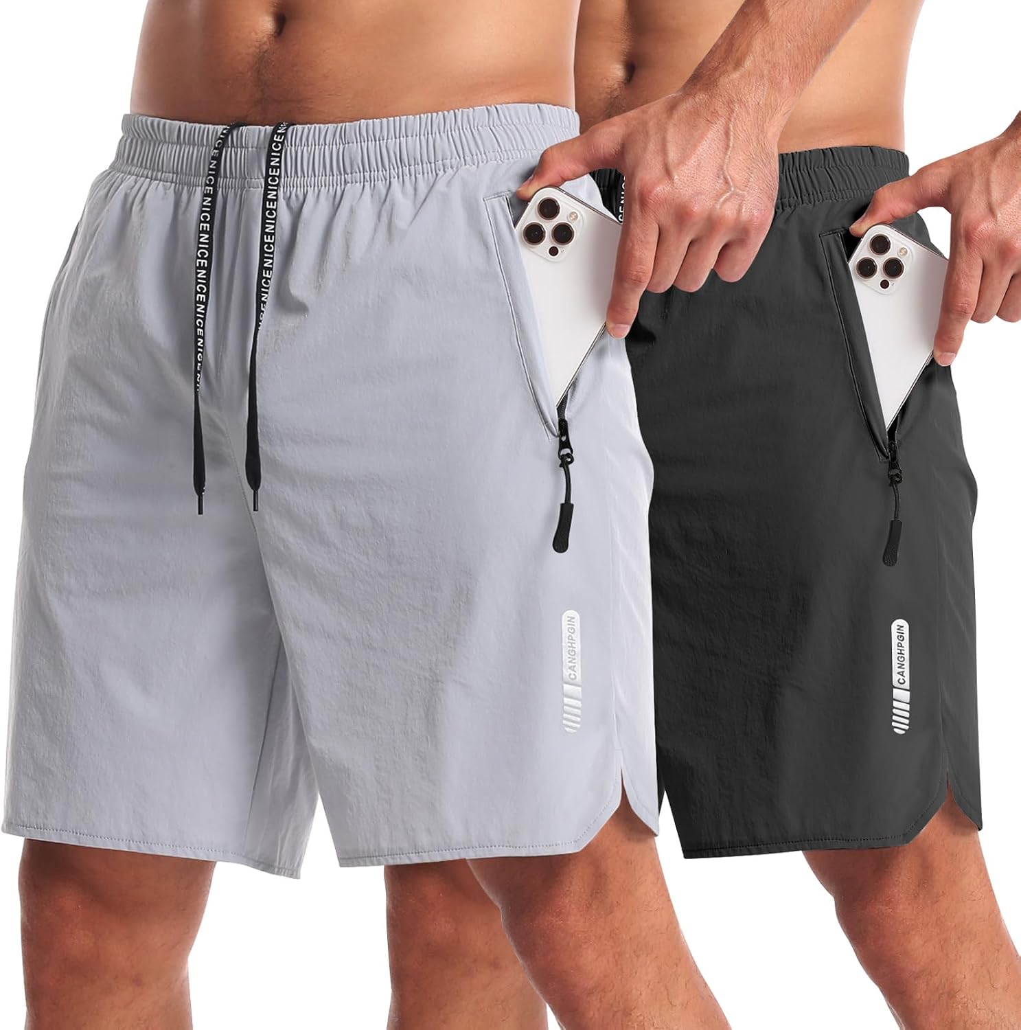Detalle de CANGHPGIN 2-Pack Workout Shorts 7-inch