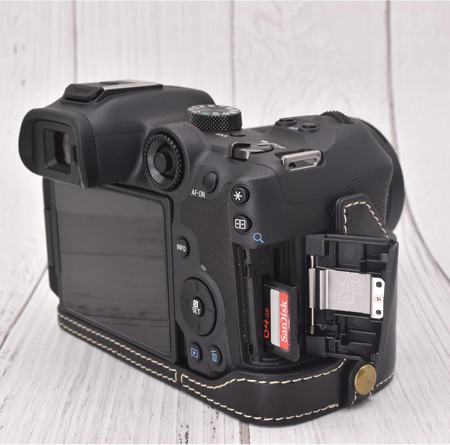 Thumbnail 5 de Rieibi EOS R7 Case: Quality PU Leather Half Case for Canon EOS R7