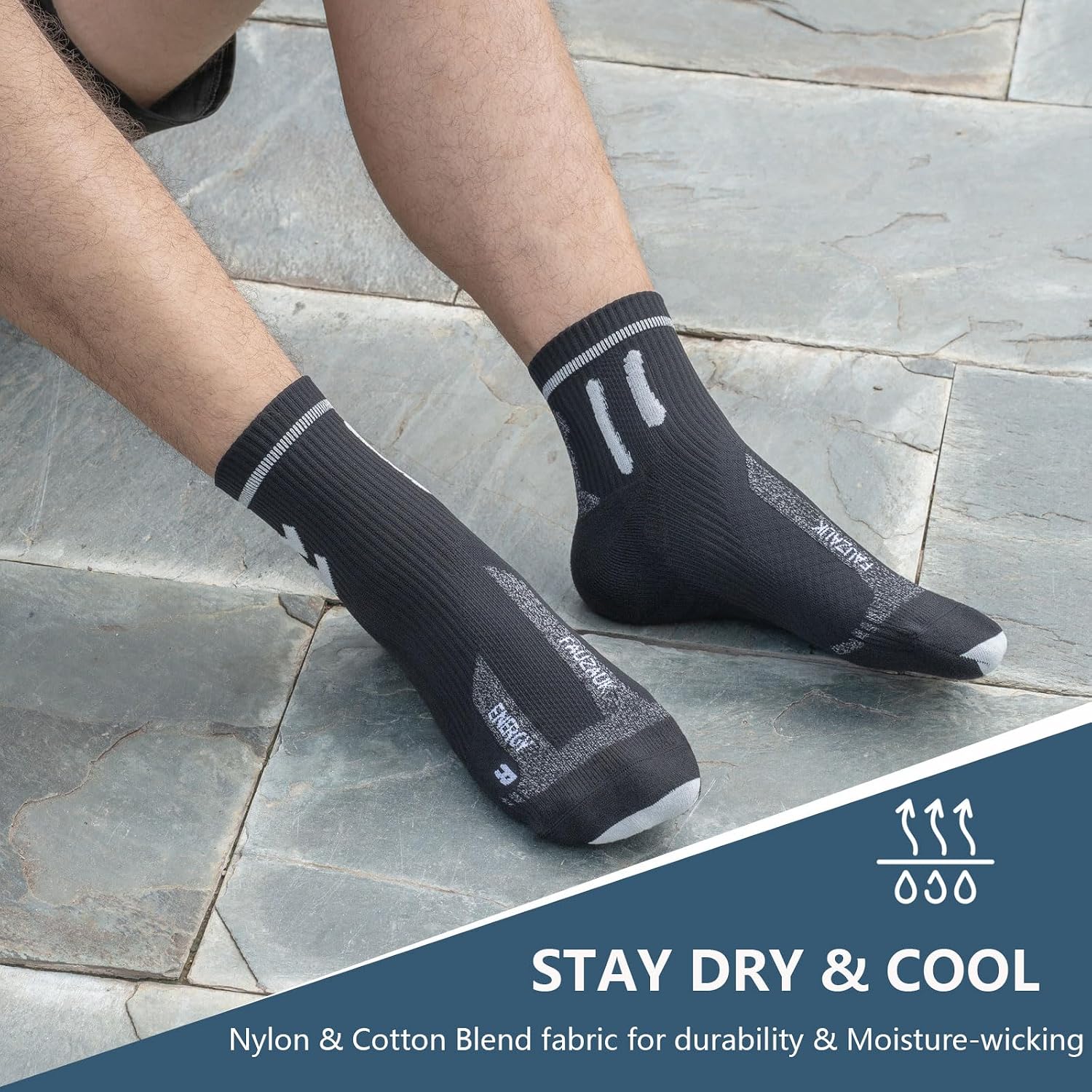 Thumbnail 3 de Fauzauk-Pro Mens Ankle Running Socks 3 Pairs