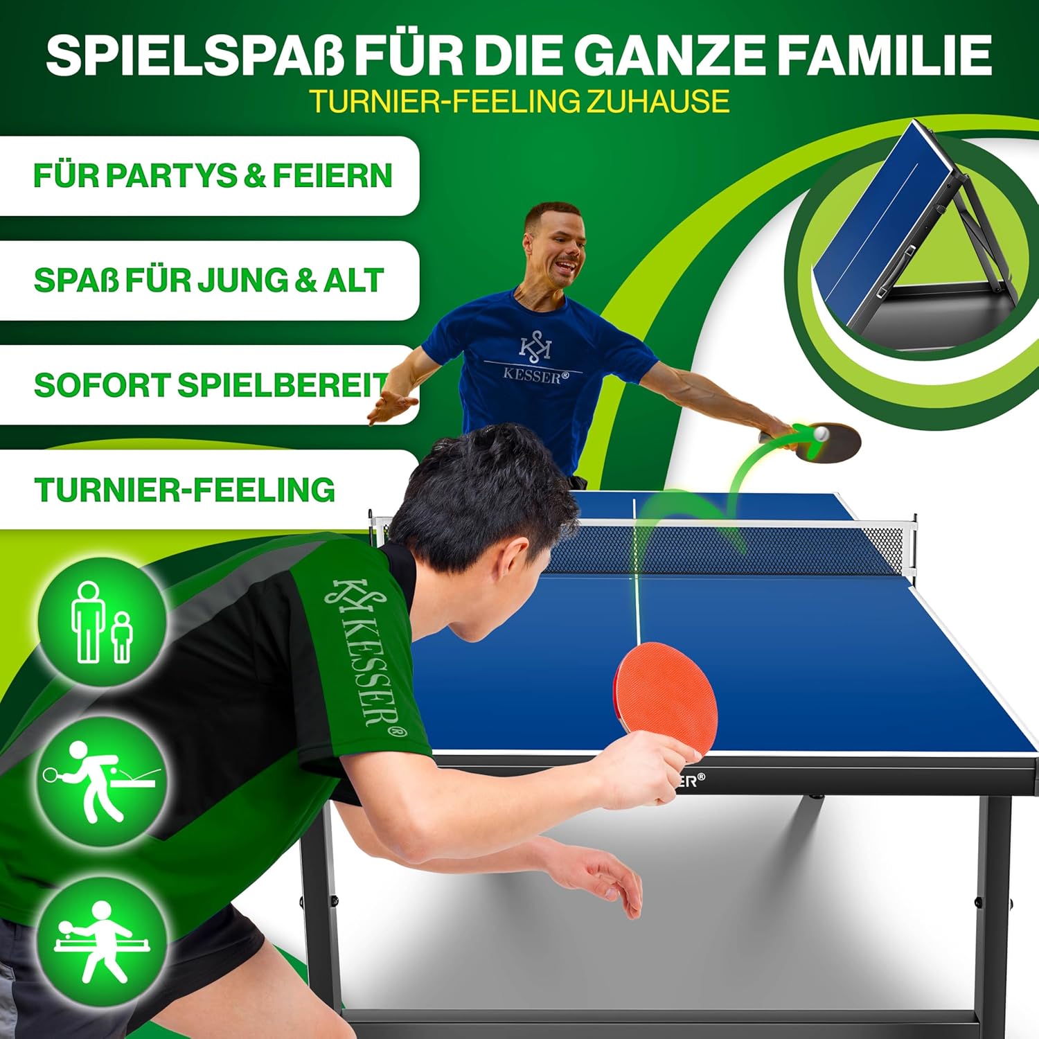 Thumbnail 3 de KESSER Tischtennisplatte Mini