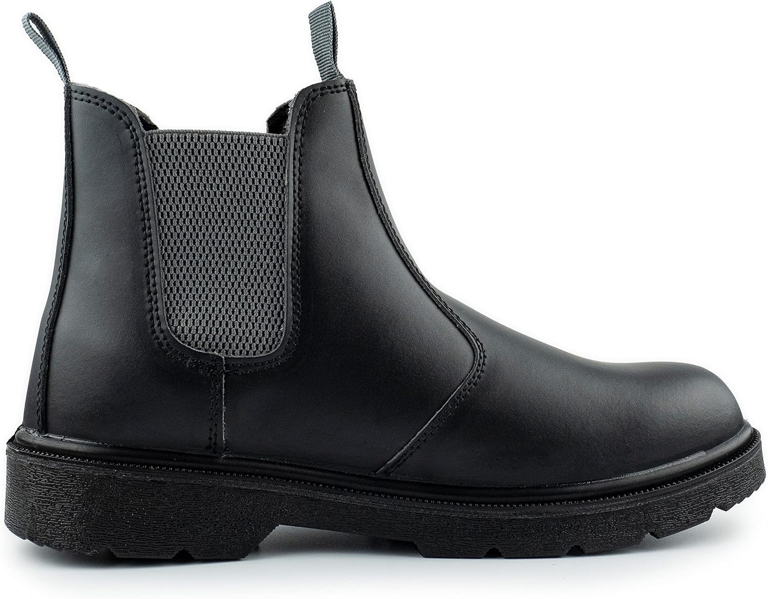 Detalle de Black Hammer Men’s Chelsea Safety Work Boots (Smooth Leather) Steel Toe Cap, S3 SRC