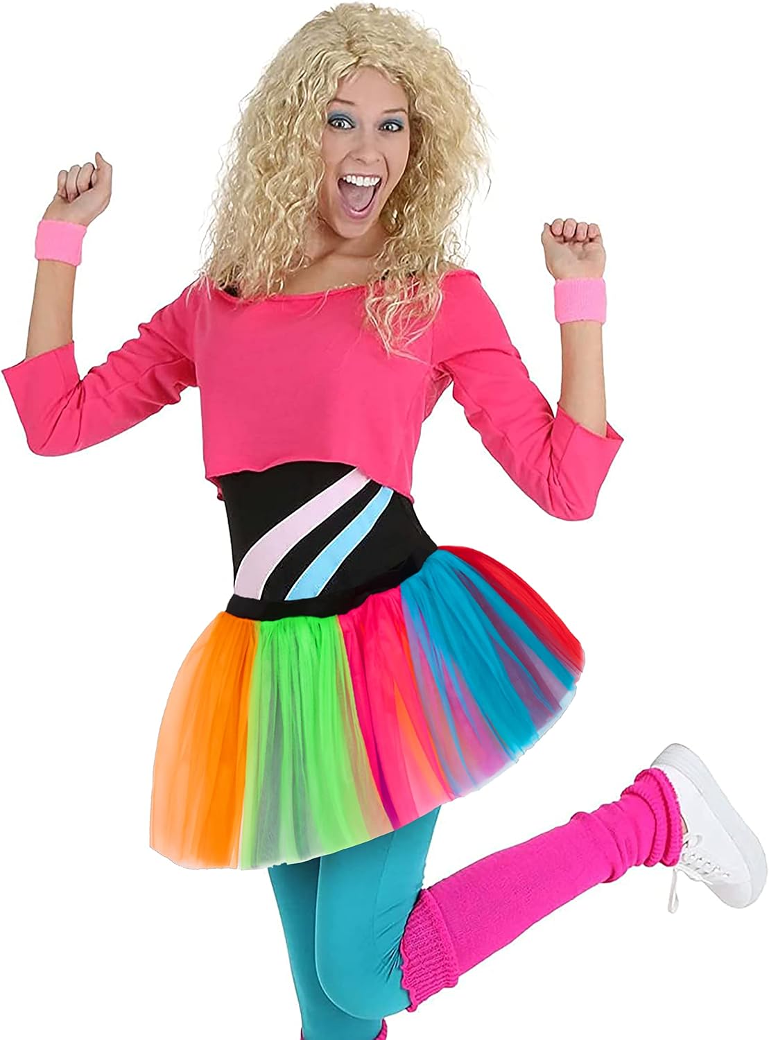 Thumbnail 4 de REDSTAR Fancy Dress Neon Tutu Set with Fishnet Gloves ðŸŽ