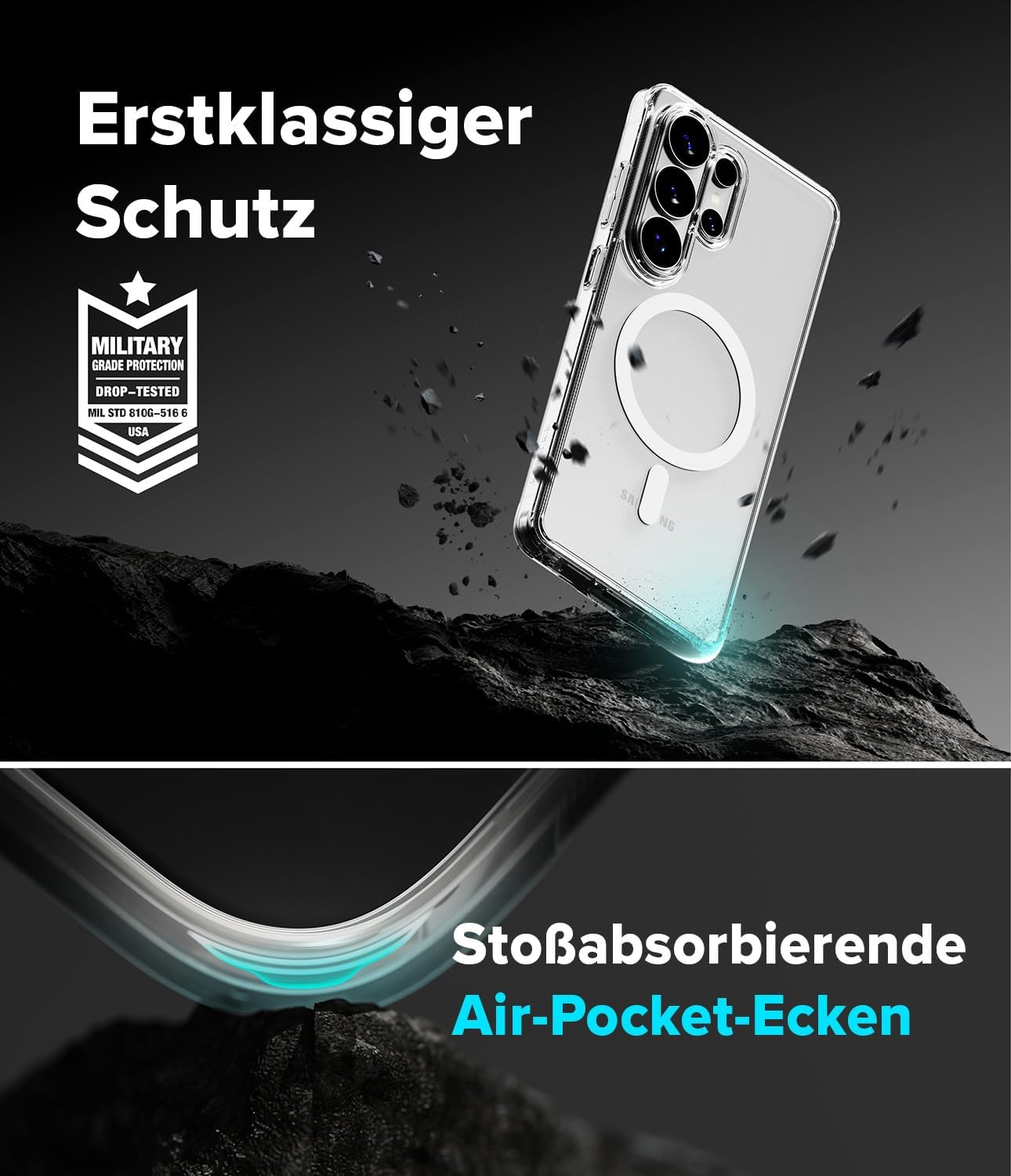 Detalle de Ringke Fusion Magnetic Hülle für Samsung Galaxy S26 Ultra – transparent, MagSafe-kompatibel