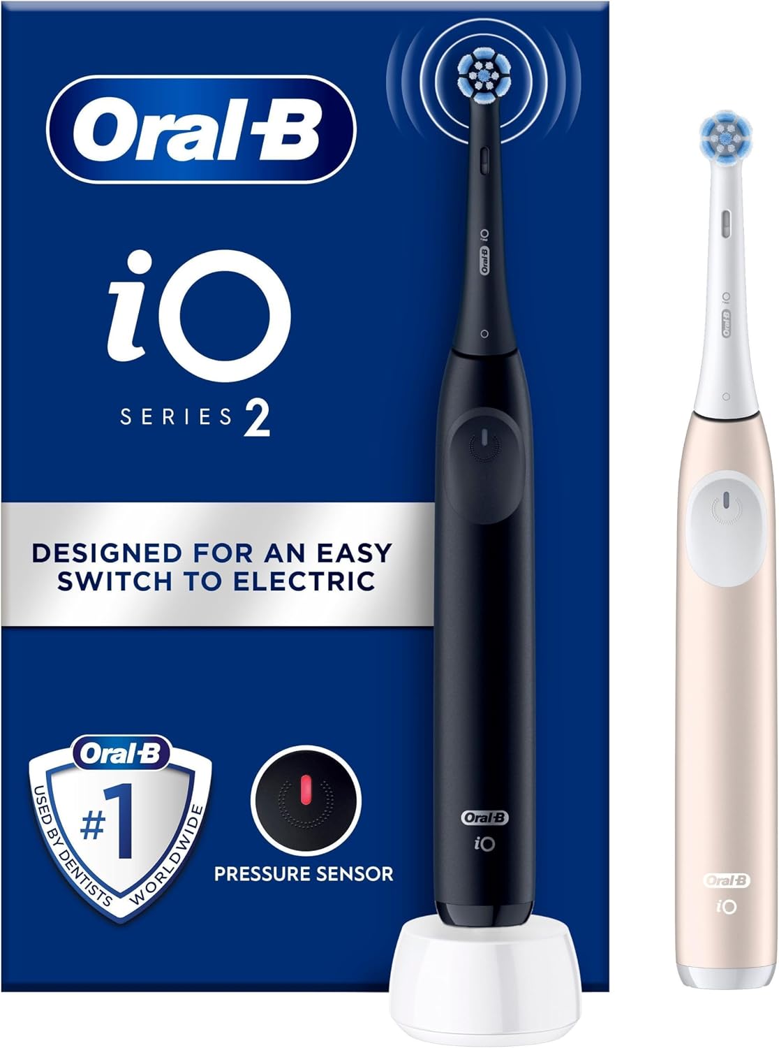 Thumbnail 1 de Oral-B iO Series 2 Brosse à dents électrique – 1 brosse, 3 modes, design Braun, bleu océan
