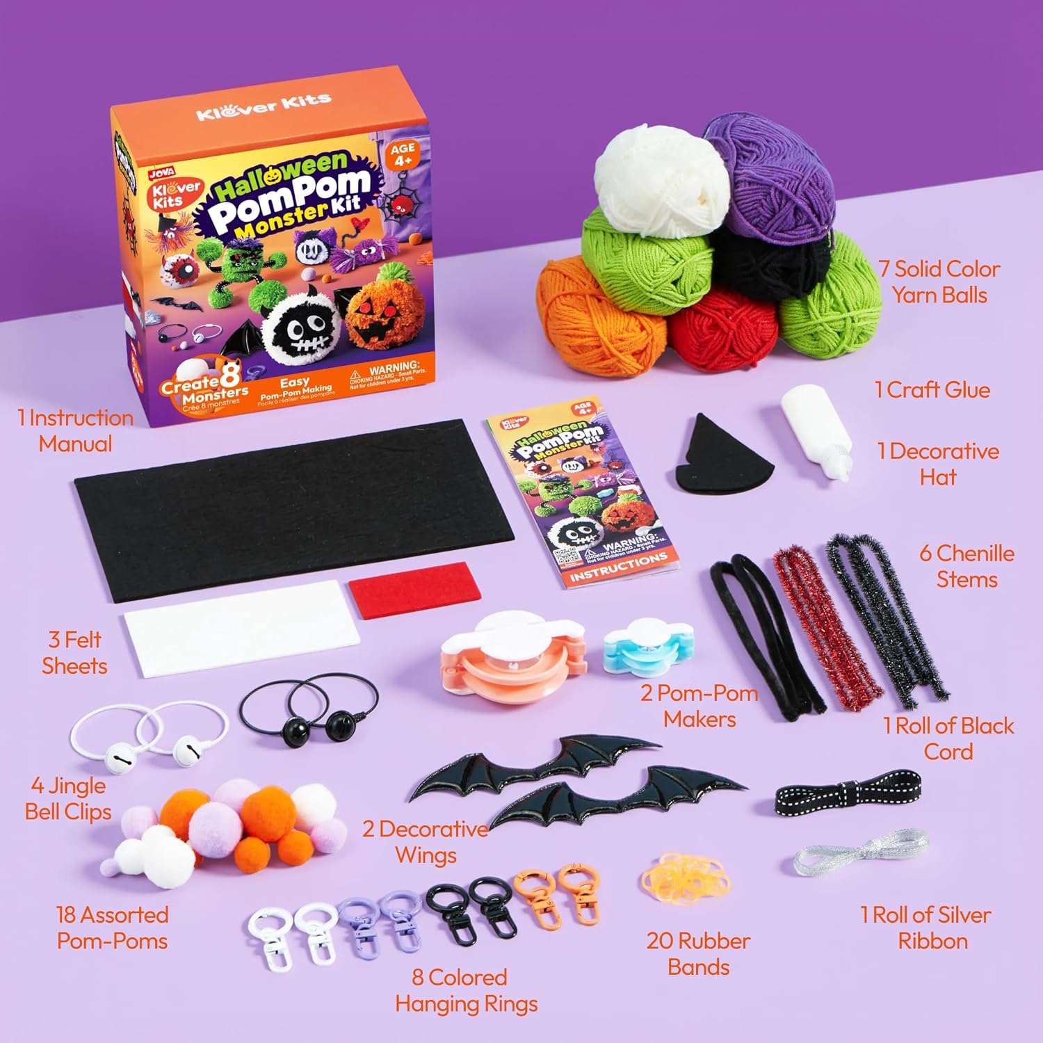 Detalle 1 de JOVA Halloween Pom-Pom Craft Kit