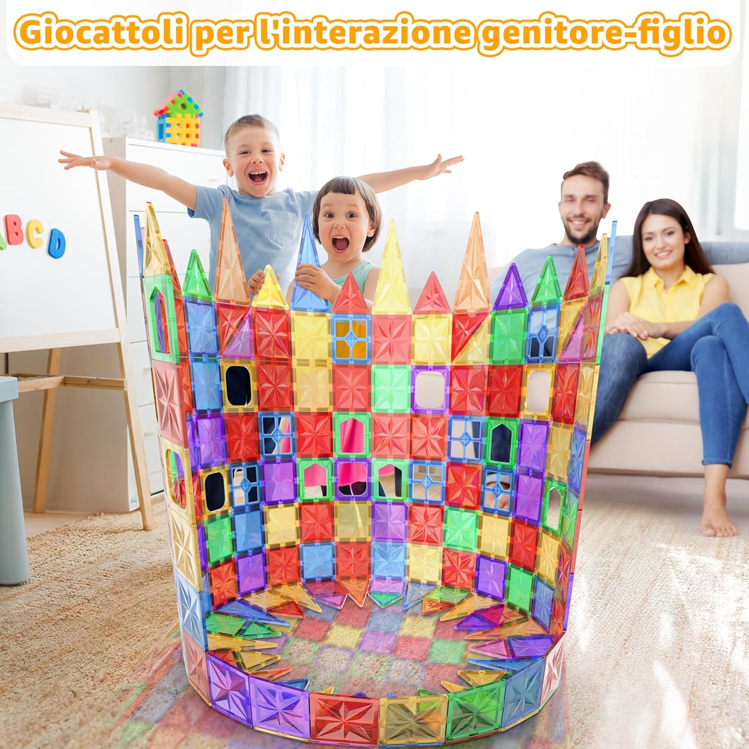 Thumbnail 6 de Perbabe Costruzioni Magnetici 61 Pezzi 3D Educativo Blocchi