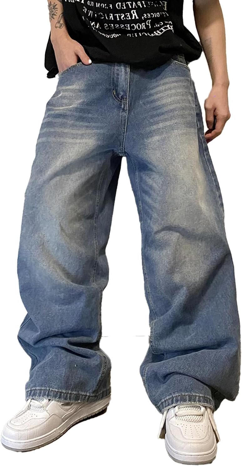 Thumbnail 6 de Zewool Herren Hip Hop Baggy Jeans – Zerstörte Distressed Denim im Y2K-Style, Weite Beinform