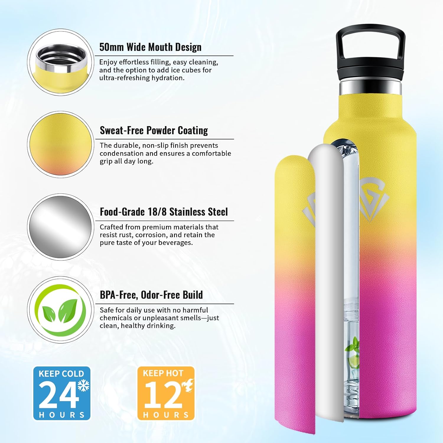 Detalle 2 de JAPORIA Gourde Inox 750ml Bouteille isotherme