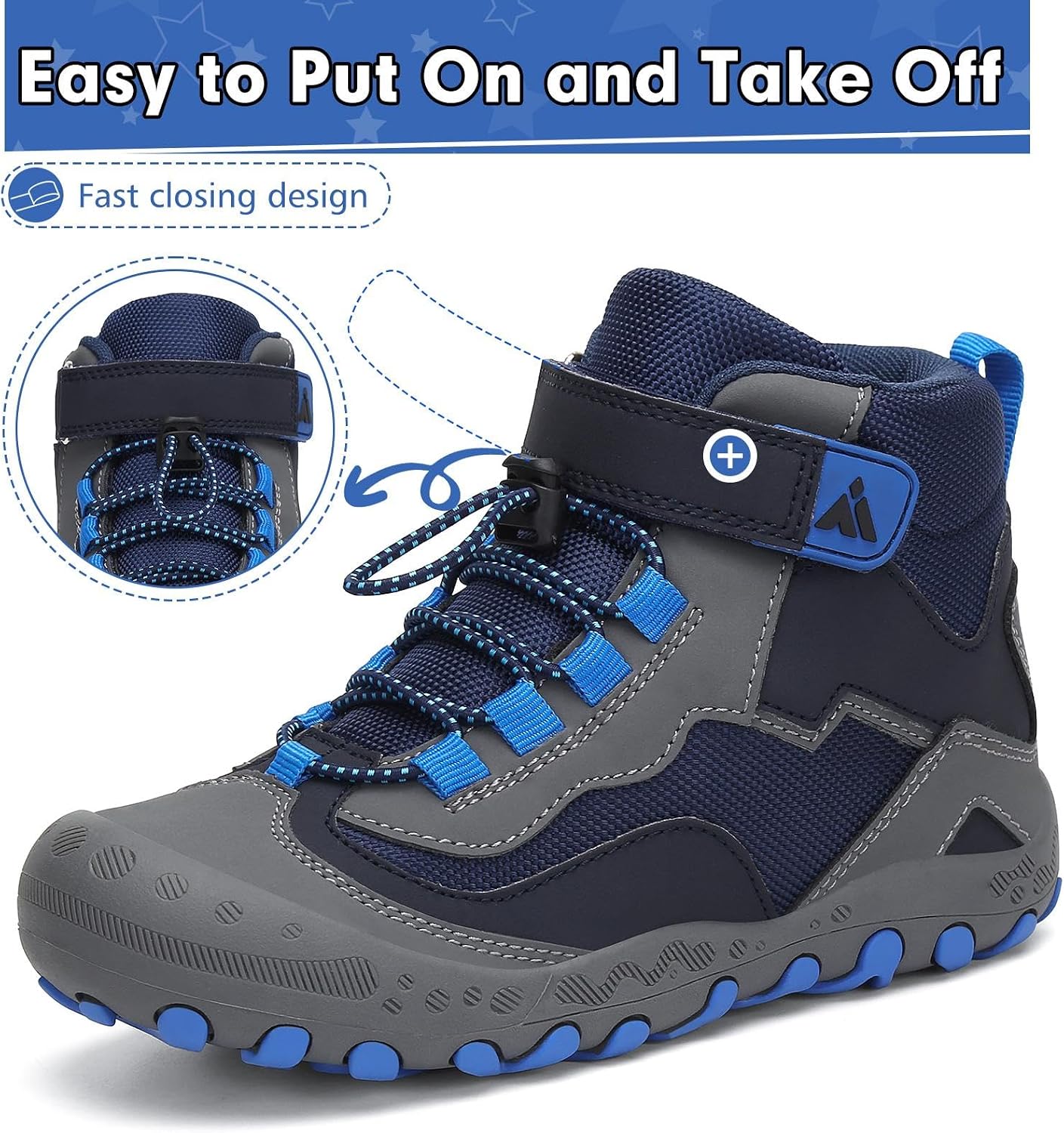 Thumbnail 3 de Mishansha Kinder Wanderschuhe & Trekkingschuhe mit Klettverschluss (Gr. 24–38)