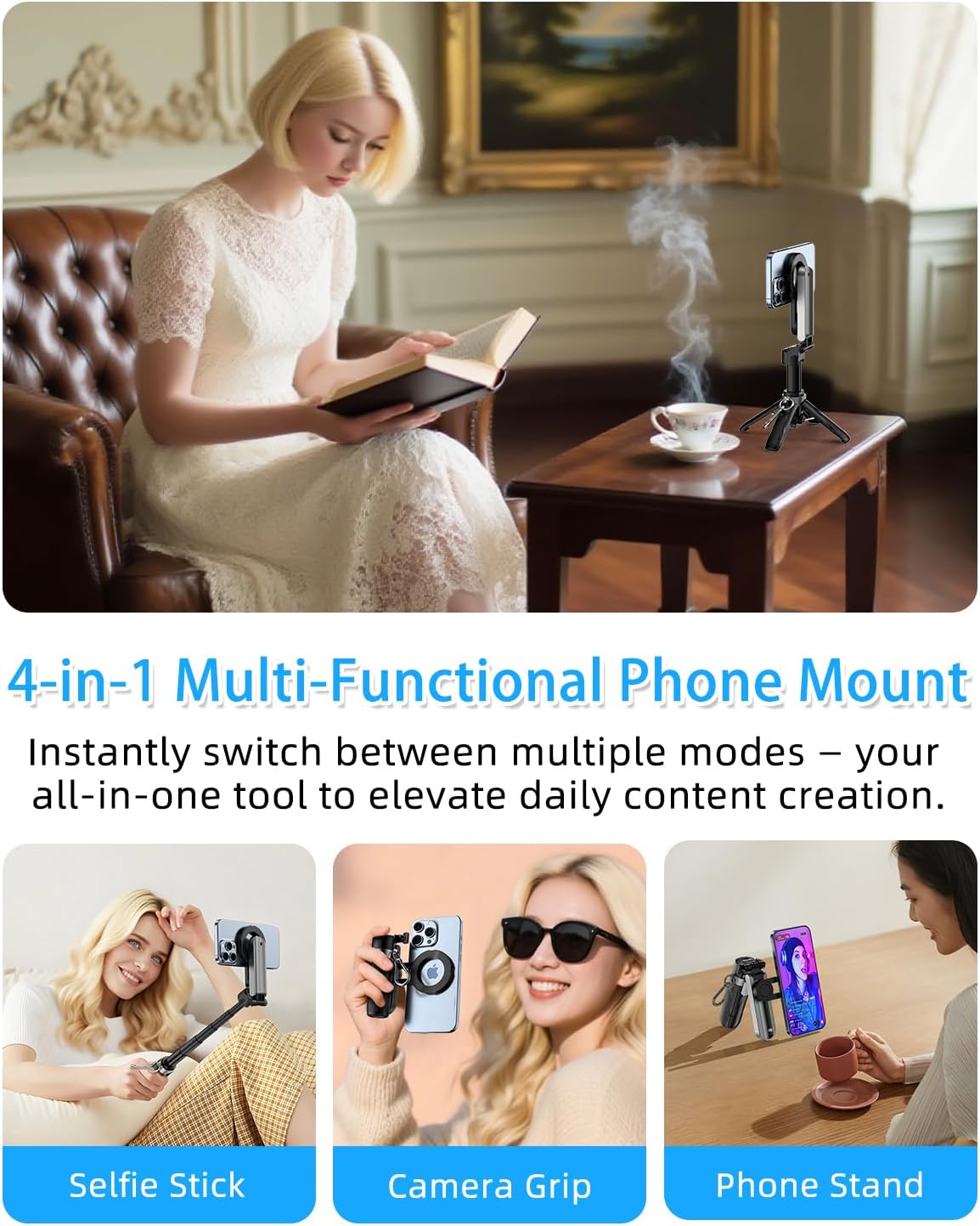 Detalle 2 de CloudValley 4-in-1 Selfie-Stick 11,7 cm