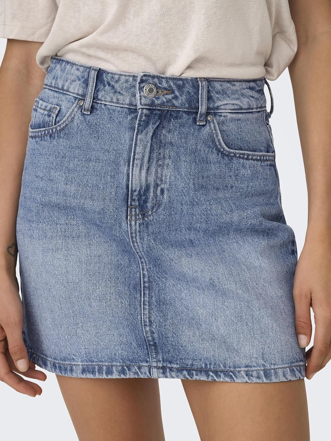 Detalle de ONLY Jeansrock ONLSTELLA – Denim Kurzer Rock für Damen