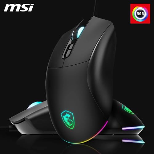 Detalle 2 de MSI Forge GM320: Ratón gaming óptico simétrico, 12.800 DPI y 7 botones programables