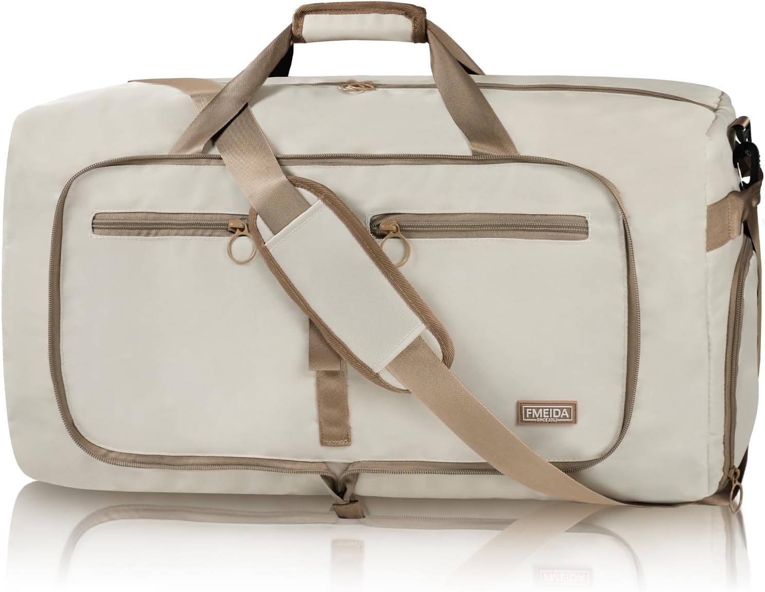 Detalle de Fmeida Reisetasche XXL (65 l) mit Schuhfach – faltbarer Weekender für Sport, Reise & Alltag (Navy)