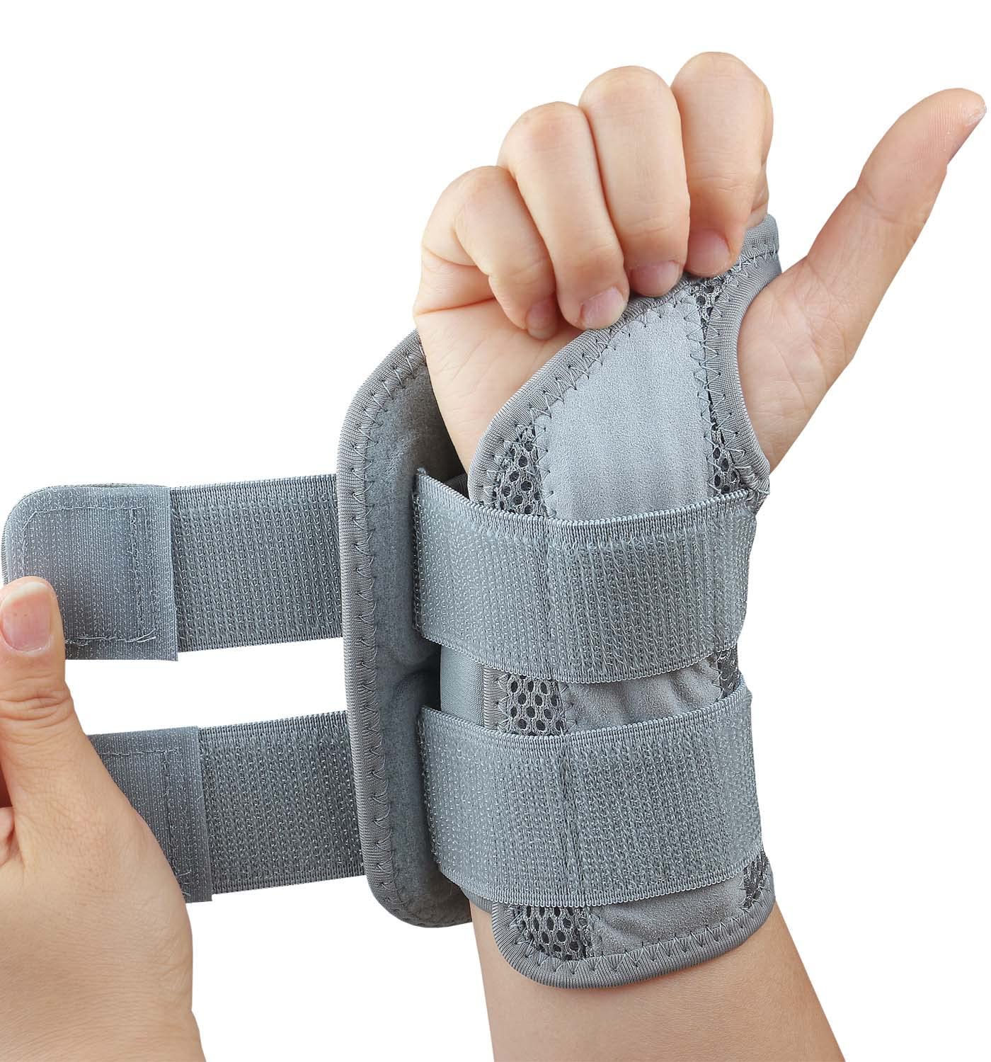 Detalle de Tianhengyi Wrist Brace Carpal Tunnel Support, Right Hand, L/XL, Grey