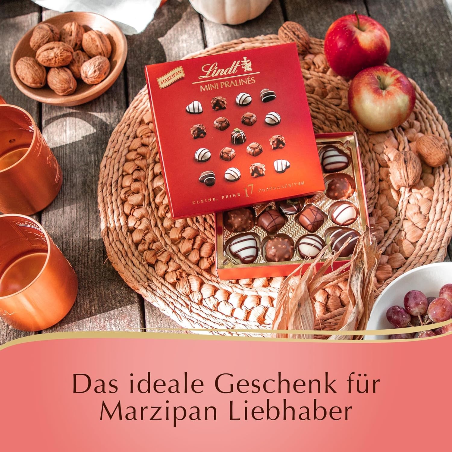 Thumbnail 2 de Lindt Marzipan Mini Pralinés in der 163-g-Pralinenschachtel (32 Sorten/Pralinen, 6 Varianten)