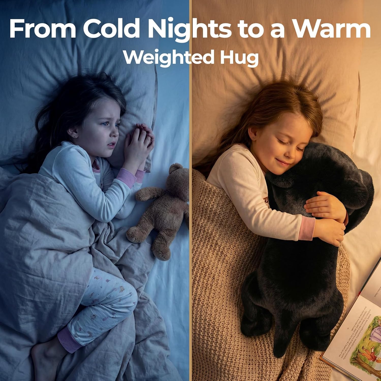 Thumbnail 2 de Mewaii 5 lb Weighted Teddy Black Cat Plush with Microwavable Heating Pad (23 inch)