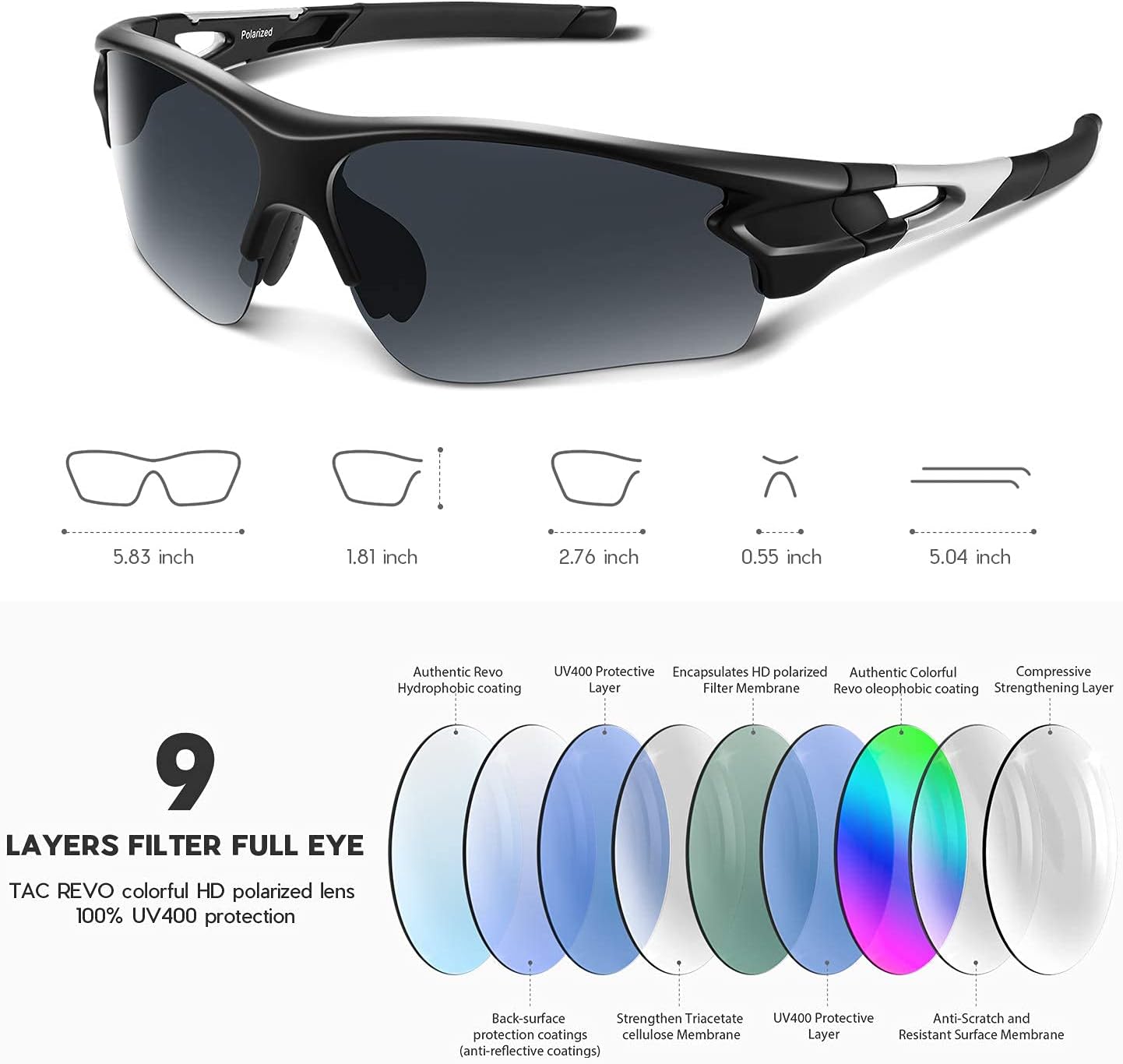 Thumbnail 4 de BEACOOL Polarized Sports Sunglasses UV400 🕶