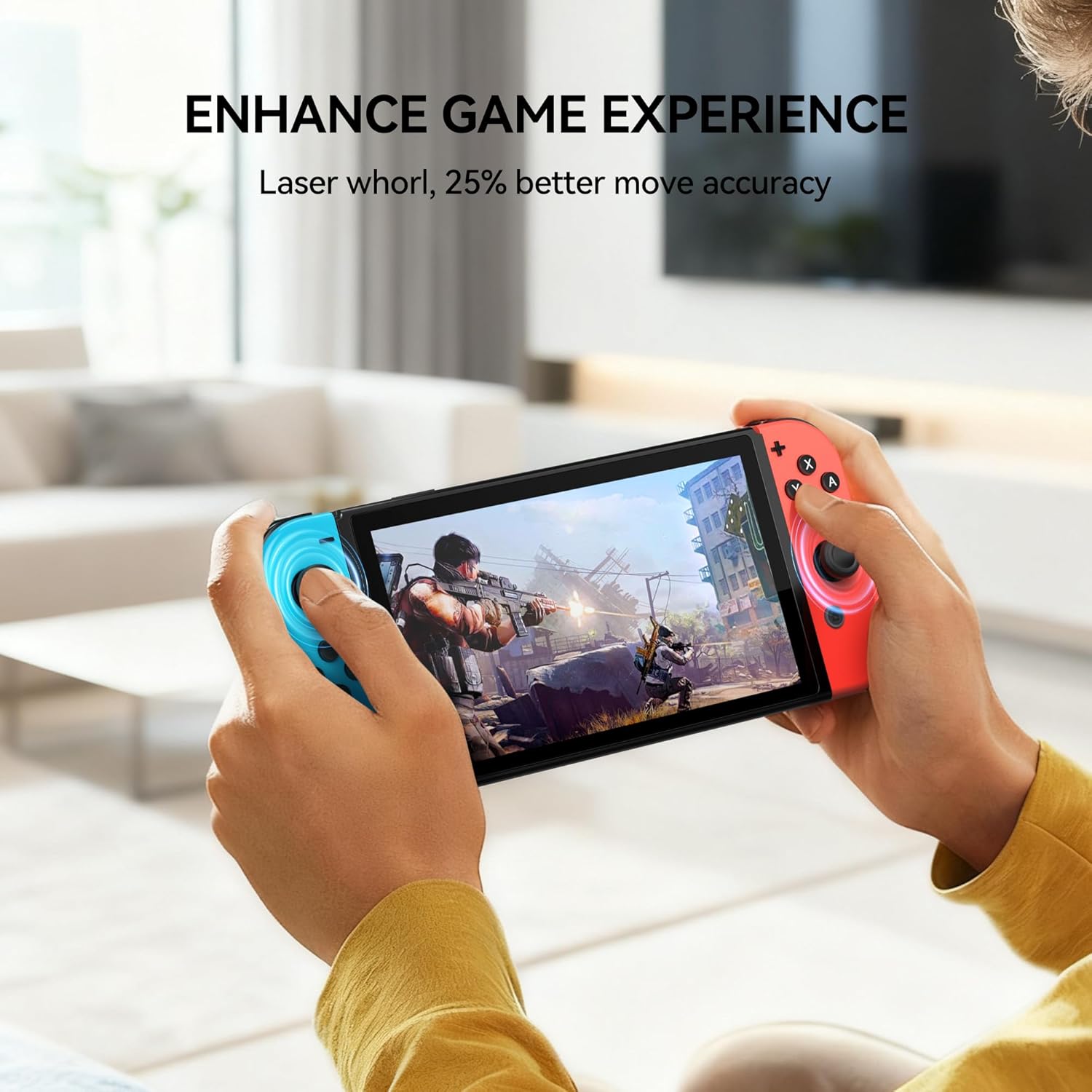 Thumbnail 6 de 10 Stück Joystick-Kappen für Nintendo Switch, Switch OLED & Switch Lite – rutschfeste Ersatzkappen mit Diamantstruktur für Joy-Con