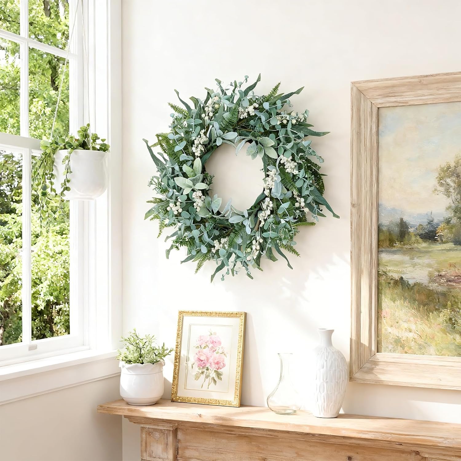 Thumbnail 5 de WSTPUPU 24 Inch Eucalyptus Wreath for Front Door