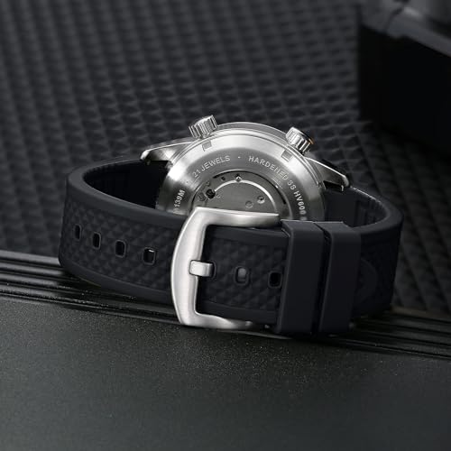 Thumbnail 6 de BERNY Automatic Diver's Watch for Men with Sapphire Glass and Silicone Band